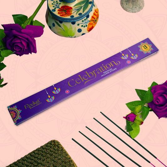 Celebration Incense Sticks (19 Inches) by Rocket Agarbatti